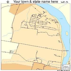  Street & Road Map of Farmingdale, Maine ME   Printed 