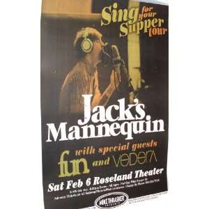  Jacks Mannequin Poster   Concert Flyer Supper Tour