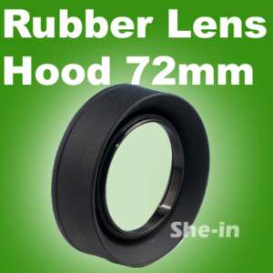 Stage rubber lens hood for ∅ 72mm 72 MM lens  