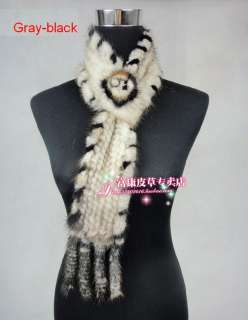 new real genuine golden gray mink fur scarf/shawl/wrap  