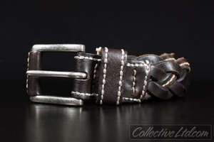 Mens Vntg Circa levis Genuine Leather Belt Brown 34  