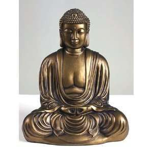  Japanese Buddha Statue, Bronze Finish: Home & Kitchen