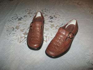 Super! Womens Brown St Johns Bay Leather Shoe, Sz 6 M  