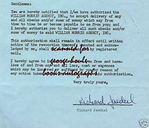 RICHARD JAECKEL~ SIGNED~WM MORRIS~1950s ` JOHN WAYNE  