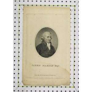  James Maartin Portrait 1796 Antique Print Crosby