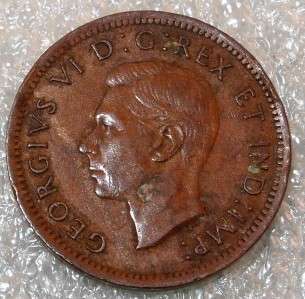 1939 Canada Canadian PENNY 1 one CENT small cent COIN  