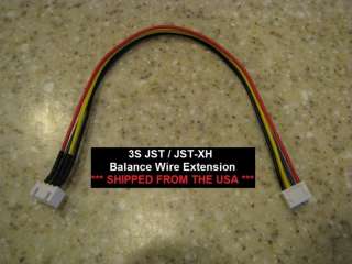 USA JST / JST XH 3S 20cm Balance Wire Extension Adapter  