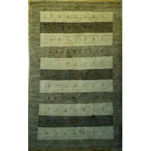 6x9 Hand Knotted Gabbeh Persian Rug   62x99:  Home 