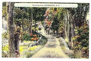 1941 Postcard Greetings From Neversink NY New York  
