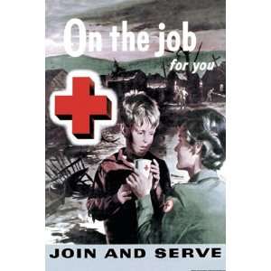 On the Job for You Join and Serve   Poster by John Gould (12x18 