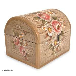  Wood chest, Colonial Roses