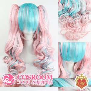 Lolita 2x Clip On Extensions Long Curly Cosplay Wig L10  