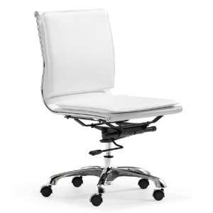  Zuo Lider Plus Armless Office Chair, Black