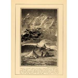 1924 Print Mount Everest Chomo Kandar Peak Himalayas 
