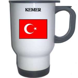  Turkey   KEMER White Stainless Steel Mug Everything 