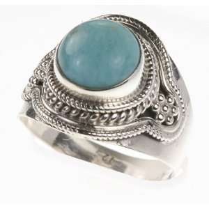  925 Sterling Silver LARIMAR Ring, Size 8.5, 6.81g Jewelry