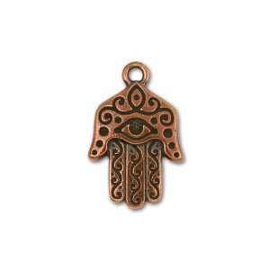    Antique Copper Plated Large Hamsa Pendant: Arts, Crafts & Sewing