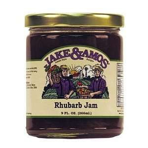 Jake & Amos Rhubarb Jam   2 x 9oz Jars:  Grocery & Gourmet 