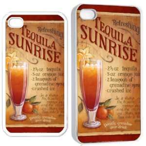  tequila sunrise iPhone Hard 4s Case White: Cell Phones 