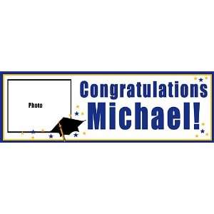 com Star Graduation Personalized Banner 18 Inch x 54 Inch All Weather 