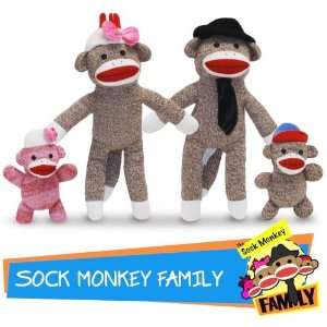  Sock Monkey Family Toys & Games