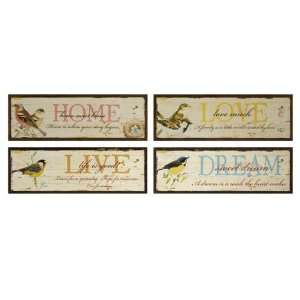   Decor Signs With Inspired Quotes Decorated With Birds