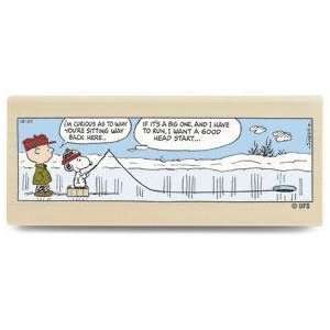  Fishing Comic (Peanuts)   Rubber Stamps: Arts, Crafts 