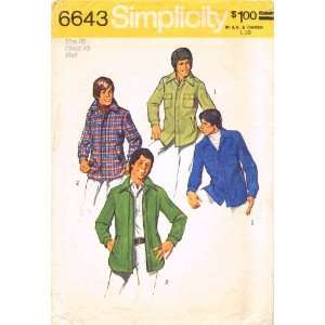   Sewing Pattern Mens Shirt Jacket Chest 40 Arts, Crafts & Sewing