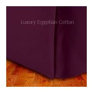   Egyptian Cotton KING Tailored Bed Skirt SOLID BURGUNDY: Home & Kitchen
