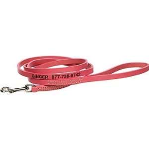    Coastal Pet Personalized Leather Leash in Pink