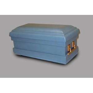   Pet Casket   air and water tight   17  Blue with gold hardware Pet