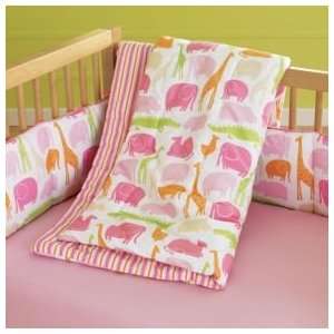  Baby Bedding: Girls Pink Zoo Crib Bedding: Baby