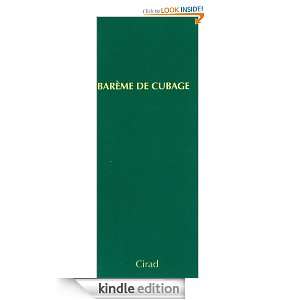 Barème de cubage (French Edition) Collectif  Kindle 