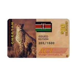   Phone Card $20. Cheetah Endangered Animal 
