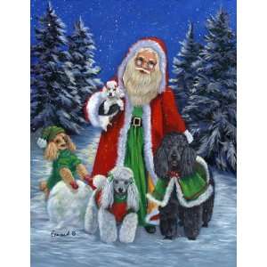 Poodle Santa Christmas Greeting Cards: Office Products