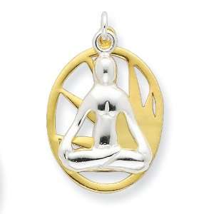  Sterling Silver Yoga Pendant Jewelry