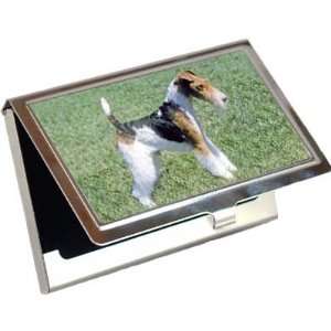  Wire Fox Terrier Business Card / Credit Card Case Office 