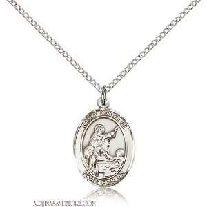  St. Colette Medium Sterling Silver Medal Jewelry