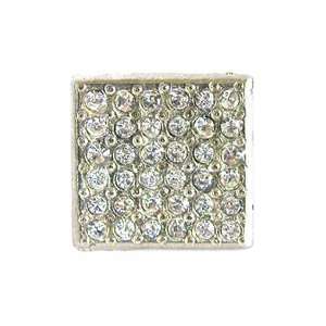   Small Square Rhinestone Knob 7/8 inch x 7/8 inch