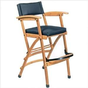  Bundle 81 32 Deluxe Bamboo Director Chair Color: Black 