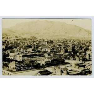  El Paso Texas & Mt Franklin Real Photo Postcard 1916 
