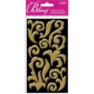  Jolees Boutique Bling, Gold Puffy Flourish Dimensional 