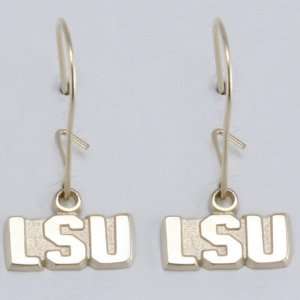    LSU Tigers 3/16 10KT Gold Logo Earrings