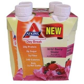 Atkins Day Break Wild Berry Shake, 11 oz containers, 4 Count