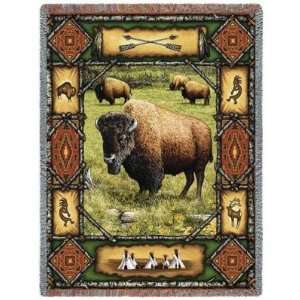  Buffalo Southwest Lodge Tapestry Throw Blanket
