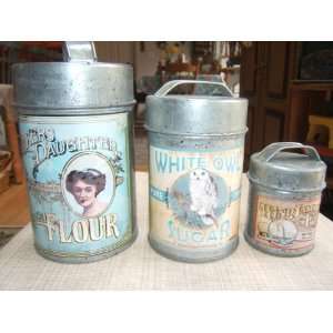   Piece Canister Set ~ Retro Look ~ Vintage Style