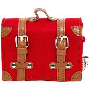    cute red mini felt shoulder bag with leather strap: Toys & Games