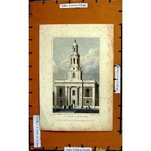   1827 View St. JohnS Church Hoxton Architecture Print