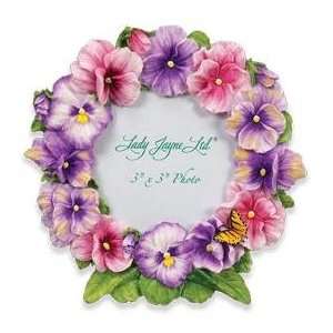  Pansy Porch Small Round Picture Frame