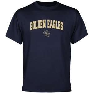   Oral Roberts Golden Eagles Navy Blue Logo Arch T shirt: Sports